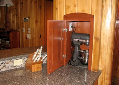 Downes Cabin Custom Kitchen Appliance Cubby