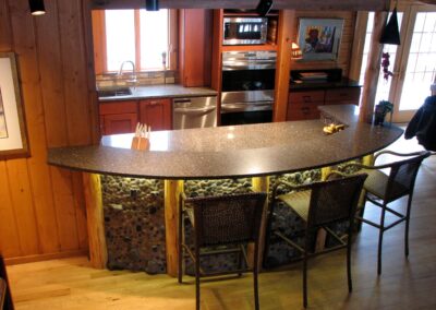 Downes Cabin Custom Kitchen Bar Height Stools and Seating