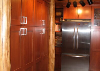 Downes Cabin Custom Kitchen Floor to Ceiling Cabinets