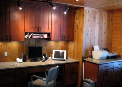 Downes Cabin Custom Office Wood Finishes