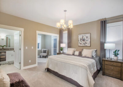 Custom Home Master Bedroom and Sitting Area