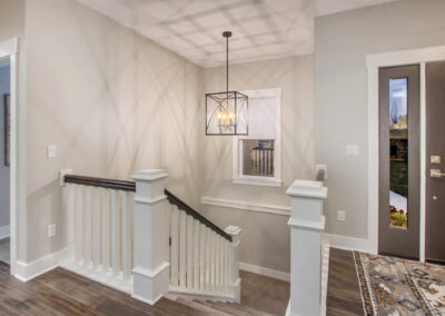 Customer Home Entryway and Front Door with Stairs to Lower Level