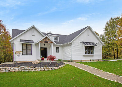 Lowell House Home Exterior View of Modern Farmhouse style House