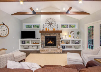 Lowell House Living Area Fireplace View