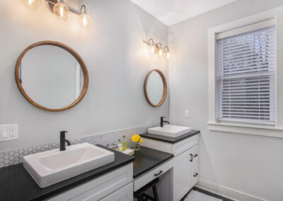 Lowell House Master Bathroom with Double Vanities