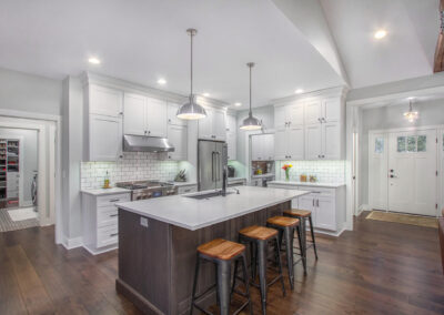 Lowell House Modern Kitchen Area with Island Seating