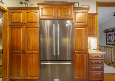 Lowell Kitchen Fridge and Cabinets