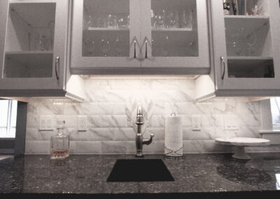Cascade Kitchen Finish Sink and Cabinets